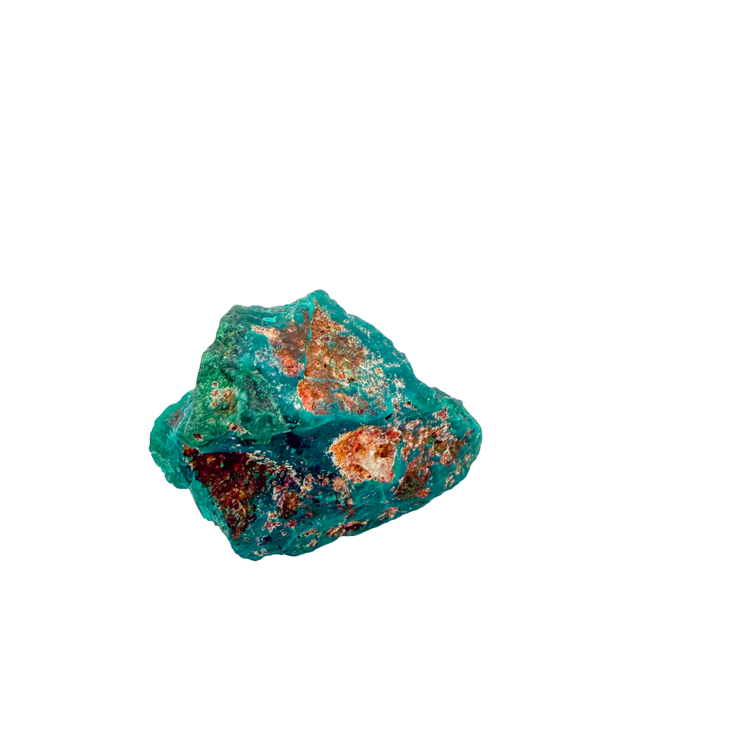Raw dioptase crystal specimen from the Republic of the Congo, deep emerald-green druzy on matrix, specimen 6, view 4