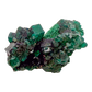 Raw dioptase crystal specimen from the Republic of the Congo, deep emerald-green druzy on matrix, specimen 7, view 4