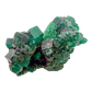 Raw dioptase crystal specimen from the Republic of the Congo, deep emerald-green druzy on matrix, specimen 7, view 5