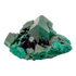 Raw dioptase crystal specimen from the Republic of the Congo, deep emerald-green druzy on matrix, specimen 8, view 5