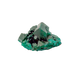 Raw dioptase crystal specimen from the Republic of the Congo, deep emerald-green druzy on matrix, specimen 8, view 5