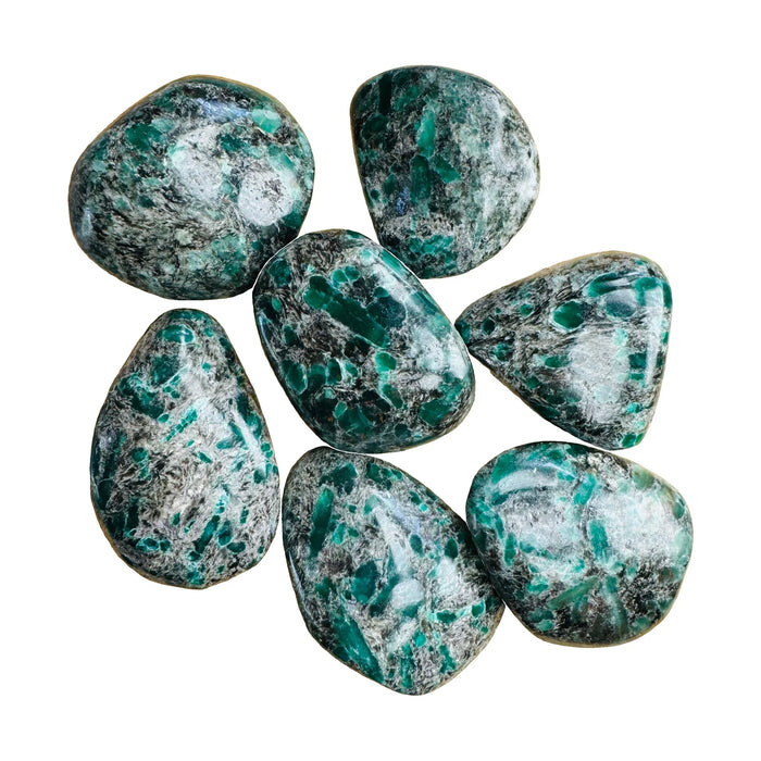 Polished Emerald Palm Stones for Abundance, Emotional Healing & Healing — green smooth polished, AA grade from Zimbabwe