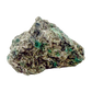 Raw emerald specimen from Zimbabwe, front view of green beryl in matrix