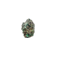 Raw emerald in matrix, side view showing green crystal pockets