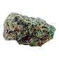 Raw emerald specimen, rear view of natural host rock