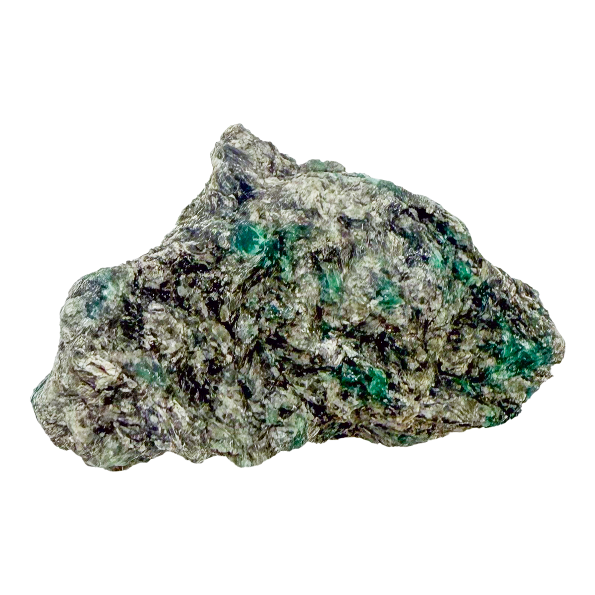 Raw emerald in matrix, alternate angle of green beryl