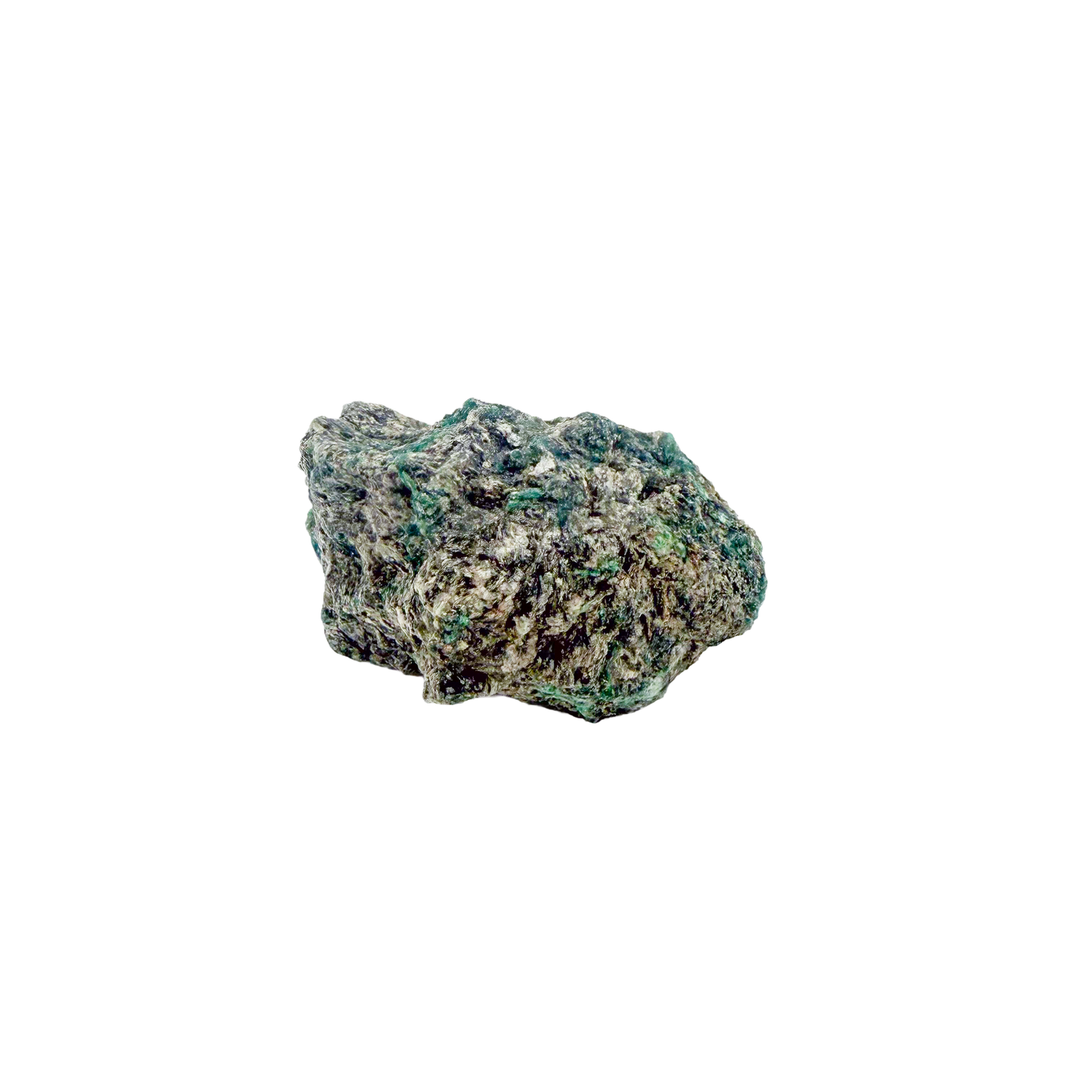 Raw emerald specimen in mica-schist matrix from Zimbabwe, AA grade, green beryl crystal in silvery host rock