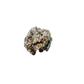 Raw emerald in matrix, side view showing green crystal pockets