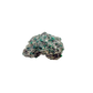 Raw emerald specimen from Zimbabwe, front view of green beryl in matrix