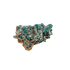 Raw emerald specimen in mica-schist matrix from Zimbabwe, AA grade, wide view of green beryl