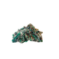 Raw emerald in matrix, detail of green crystal pockets