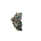Raw emerald specimen, rear view of natural host rock