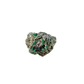 Raw emerald specimen from Zimbabwe, front view of green beryl in matrix