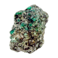Raw emerald specimen, rear view of natural host rock