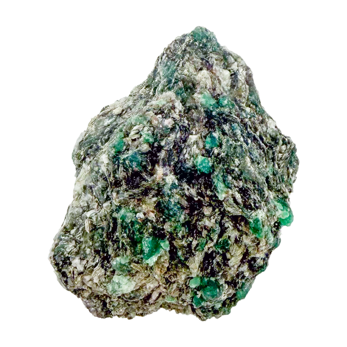 Raw emerald in matrix, alternate angle of green beryl