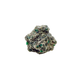 Raw emerald in matrix, detail of green crystal seams