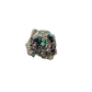 Raw emerald specimen, rear view of natural host rock