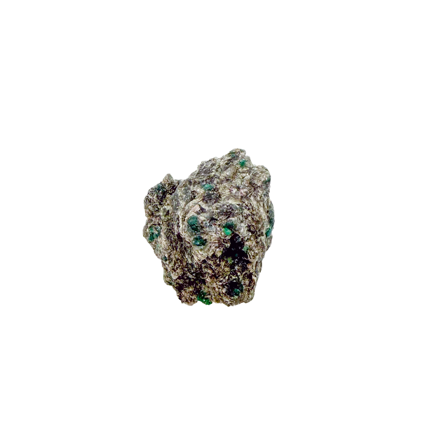 Raw emerald in matrix, alternate angle of green beryl