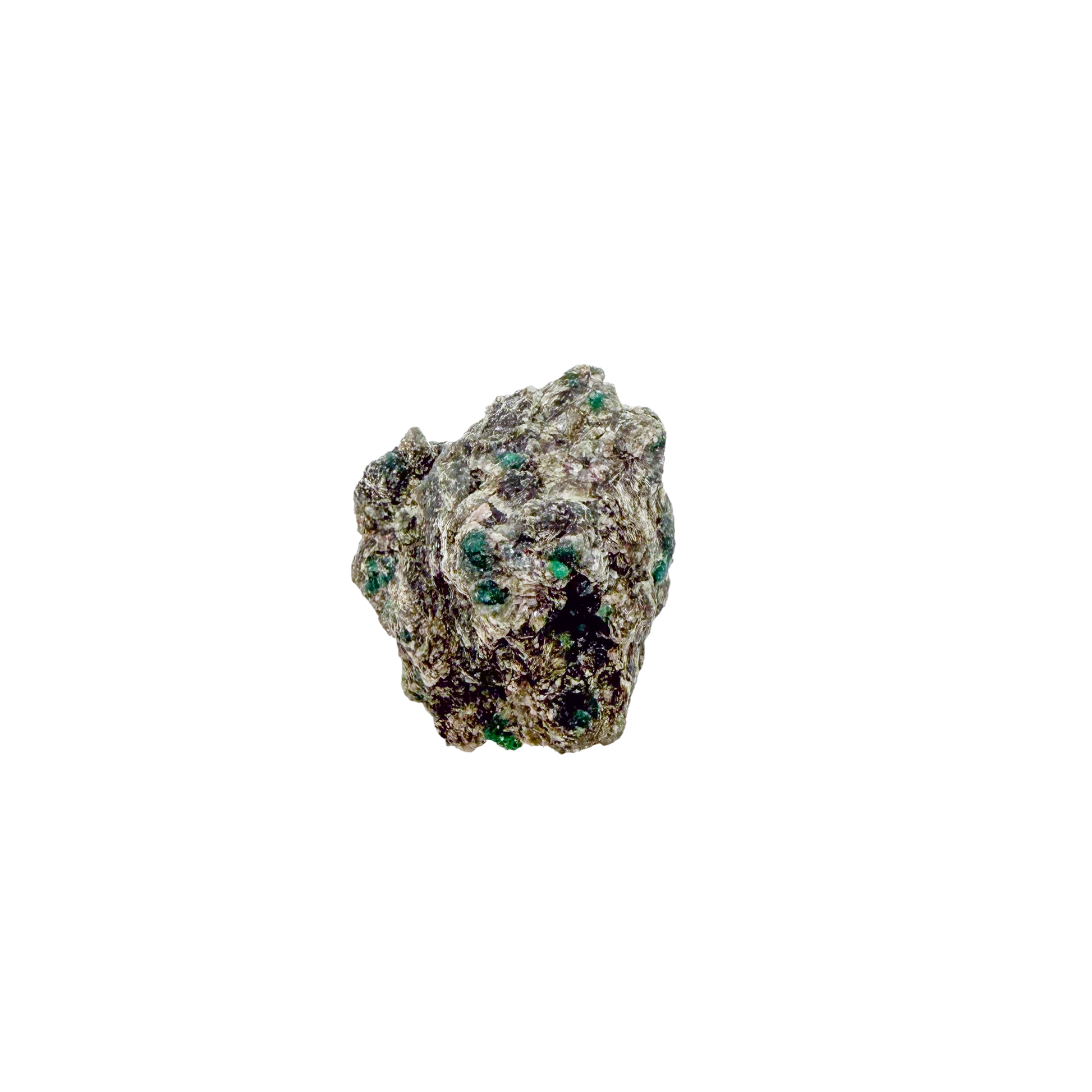 Raw emerald in matrix, alternate angle of green beryl