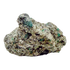 Raw emerald specimen in mica-schist matrix from Zimbabwe, AA grade, green beryl in silvery host rock