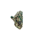 Raw emerald in matrix, detail of green crystal seams