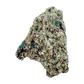 Raw emerald specimen, rear view of natural host rock