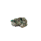Raw emerald specimen from Zimbabwe, front view of green beryl in matrix