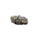 Raw emerald in matrix, detail of green crystal seams