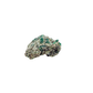 Raw emerald specimen, rear view of natural host rock