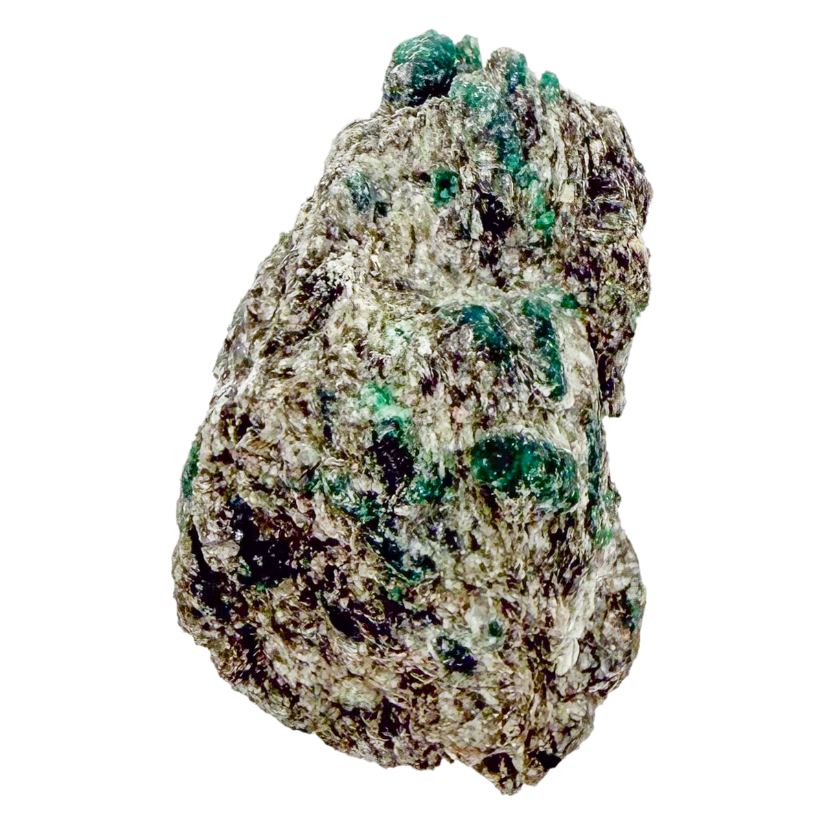 Raw emerald in matrix, alternate angle of green beryl