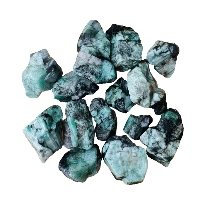 Emerald Raw Stones for Abundance, Emotional Healing, Healing & Heart Chakra Support — green rough natural, AA from Brazil