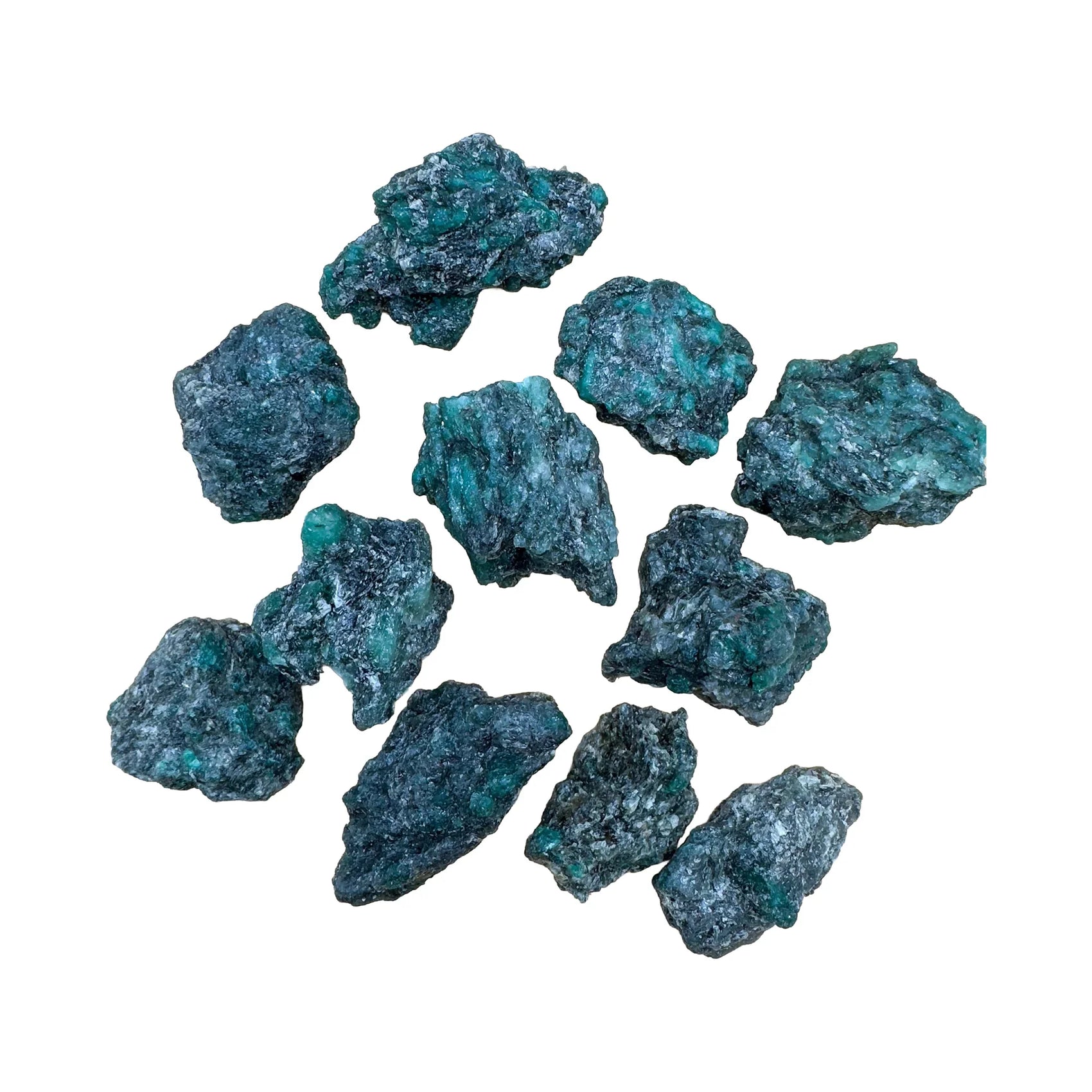 Emerald Raw Stones traditionally associated with Abundance, Emotional Healing & Healing — green rough natural, AA grade from Zimbabwe