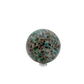Top-down view of emerald sphere no. 3, 65.3 mm across, hand-cut in Zimbabwe.