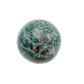 Emerald crystal sphere from Midlands Province, Zimbabwe, primary polished face, a 2.57 inch polished orb weighing 426 grams.