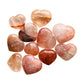 Polished Fire Quartz Hearts traditionally associated with Confidence, Energy & Focus — brown polished, AA grade Madagascar-sourced