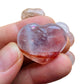 Back view of Grade AA Fire Quartz heart showing natural surface