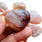 Full profile of Grade AA Fire Quartz heart ready to ship from Beyond Bohemian