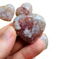 Full profile of Grade AA Flower Agate heart ready to ship from Beyond Bohemian