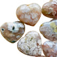 Full profile of Grade AA Flower Agate heart ready to ship from Beyond Bohemian