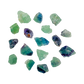 Fluorite raw stones, Grade AA, banded purple, green and clear, from Minas Gerais, Brazil