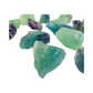 Grouping of raw Fluorite, Grade AA, translucent purple and green banding