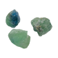 Close view of a Fluorite raw stone showing color banding, Grade AA, Brazil