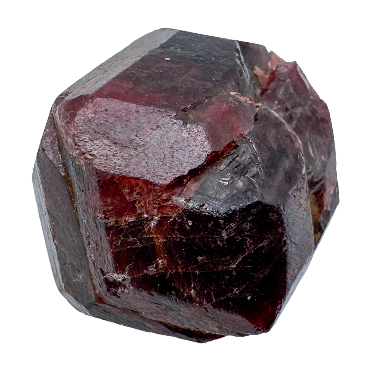 Detail view of AA Grade Garnet raw crystal from Brazil