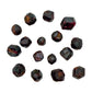 Full scatter of raw Garnet crystals, AA grade, 0.75 to 1.50 inch, from Minas Gerais, Brazil