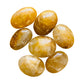 Golden Healer Quartz Palm Stones for Cleansing, Healing & Manifestation — clear smooth polished, AA Madagascar-sourced