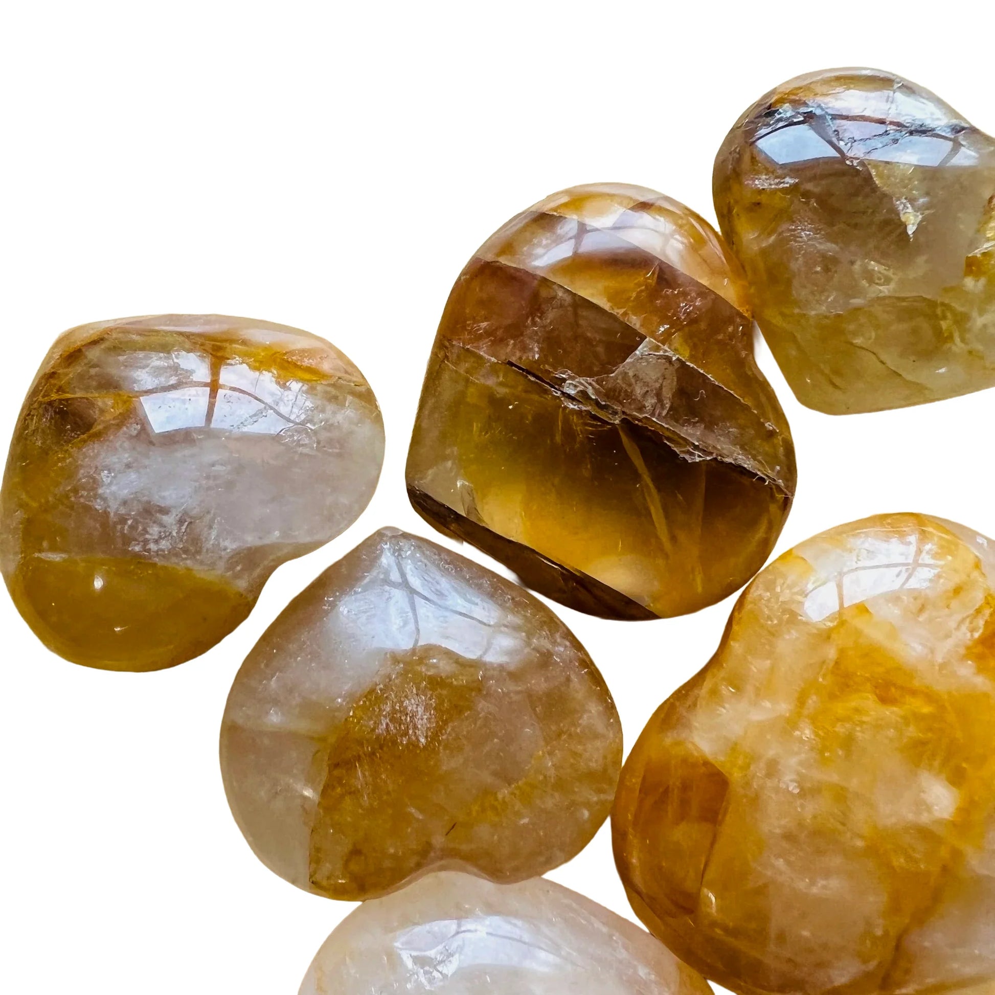 Scale reference of a Golden Healer polished heart, from Alaotra-Mangoro, Madagascar.