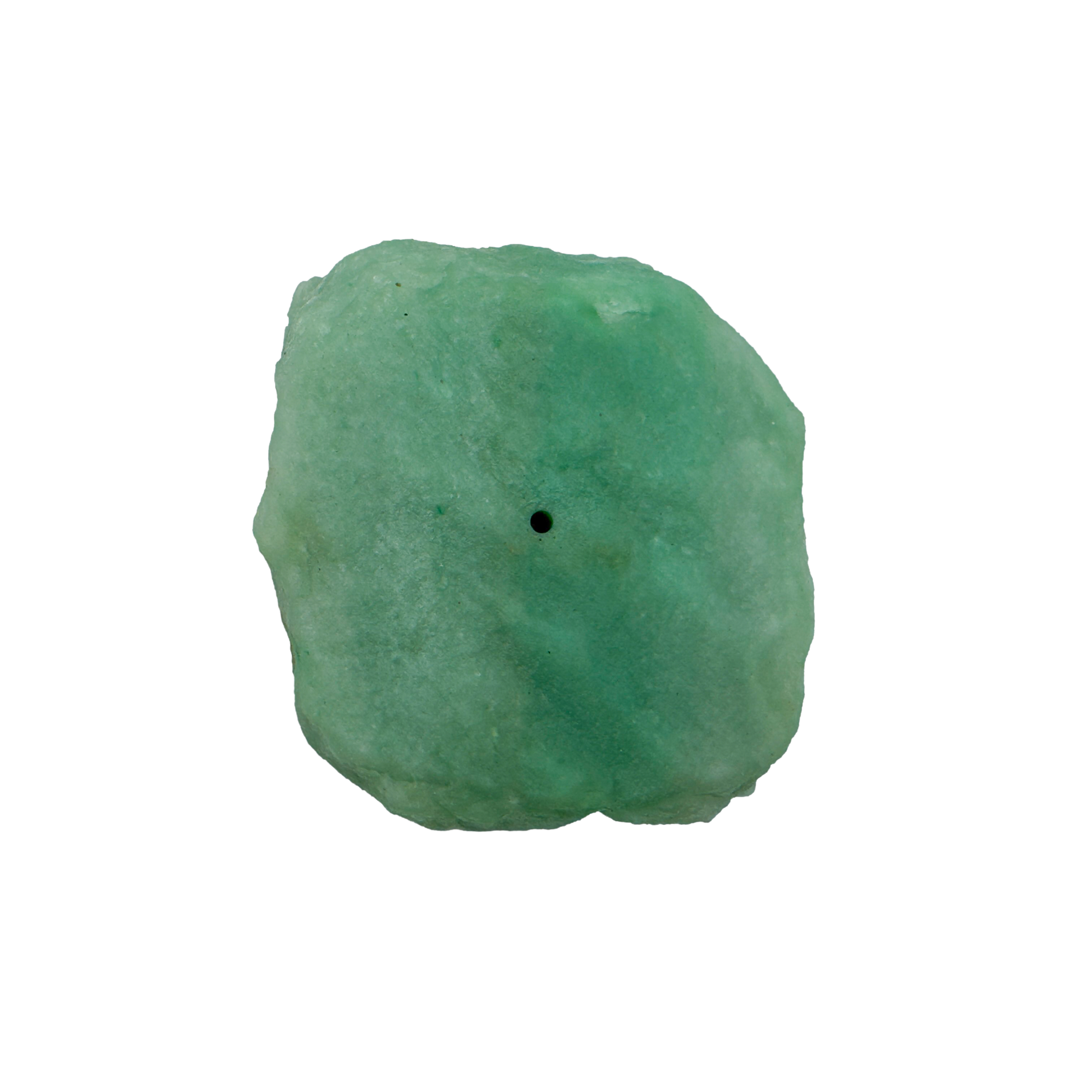 Polished Green Aventurine incense holder from Brazil, alternate view