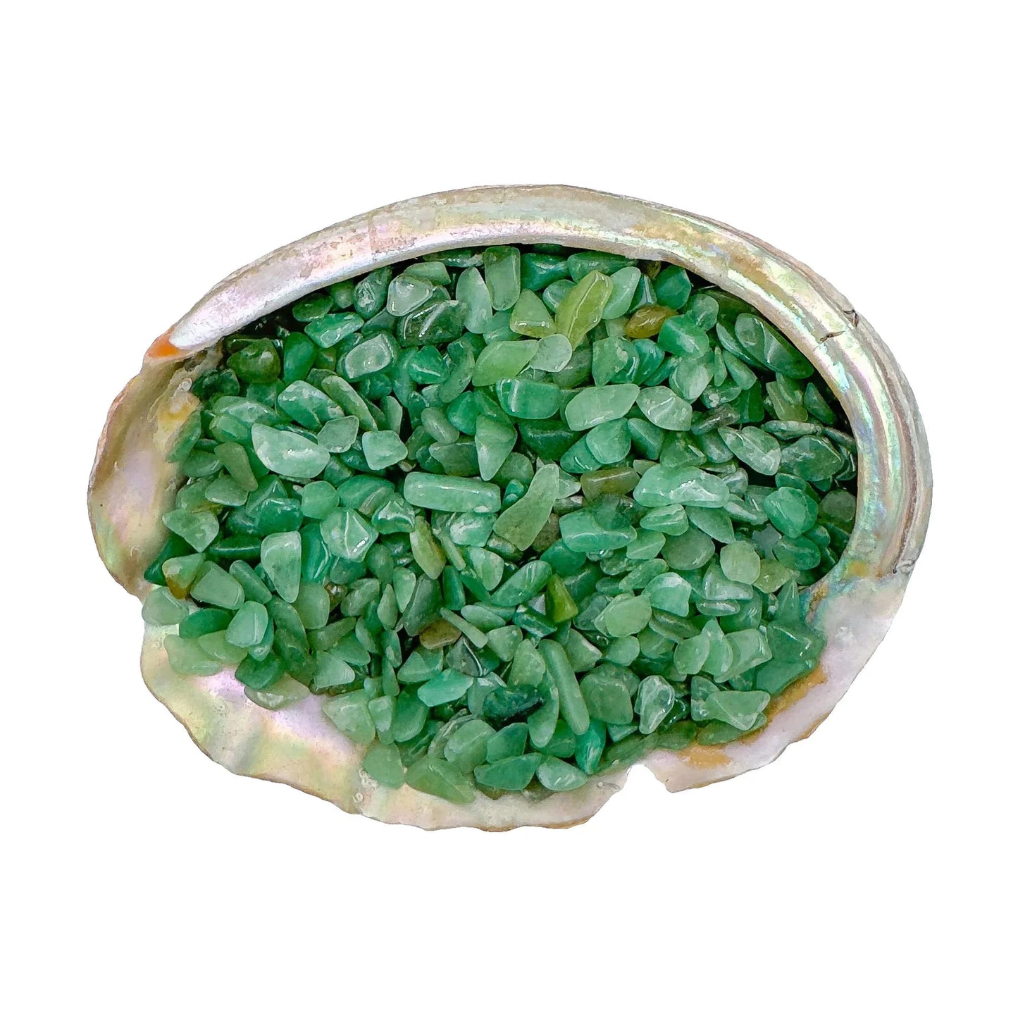 Green Aventurine Crystal Chips for Abundance, Emotional Healing & Love — green small tumbled, A grade from Zimbabwe