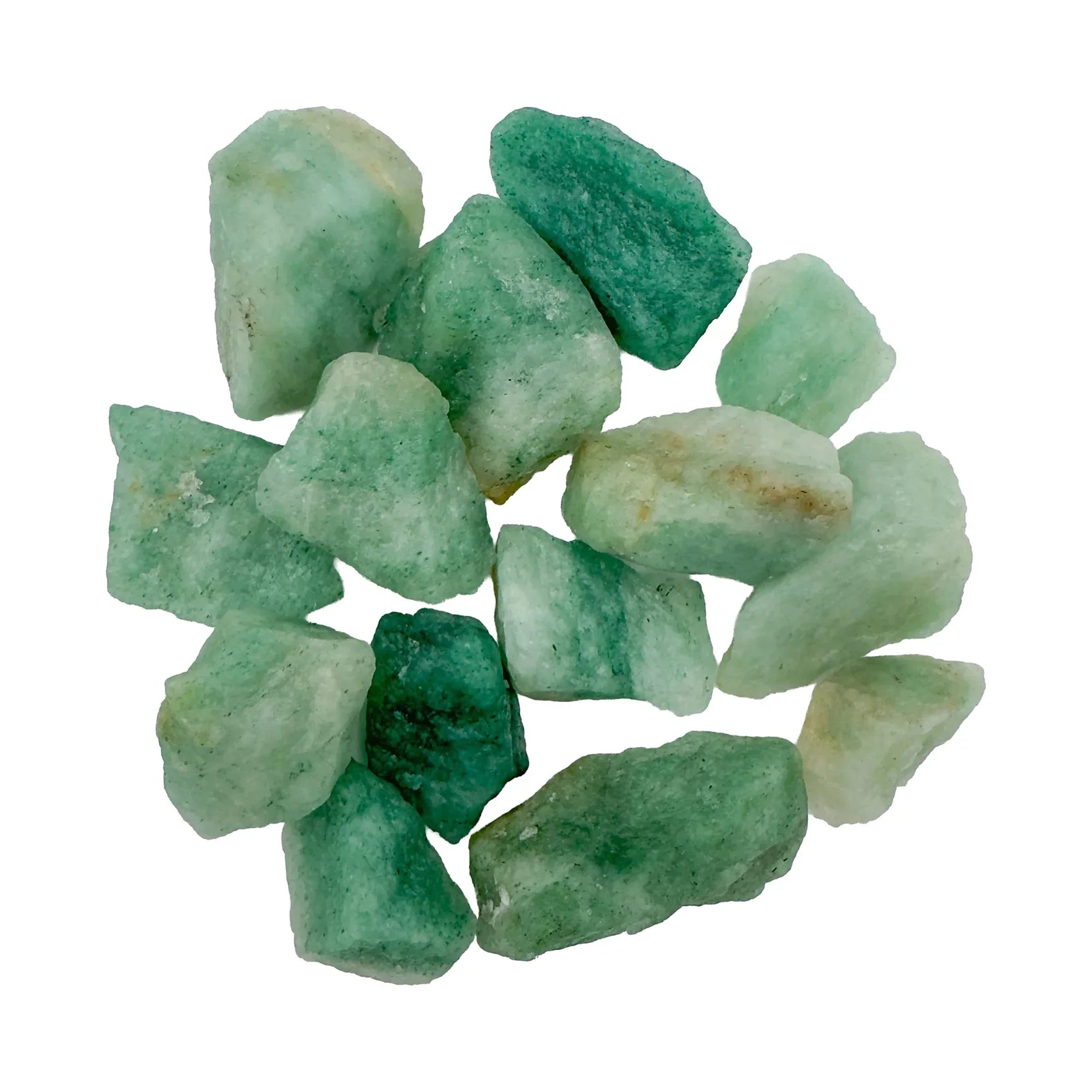 Green Aventurine raw stones, A grade, Zimbabwe origin, hero view.