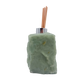 Green aventurine stone reed diffuser, rough jojoba finished exterior, Minas Gerais Brazil